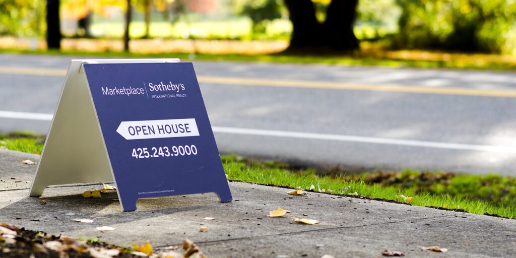 open house sign, agent