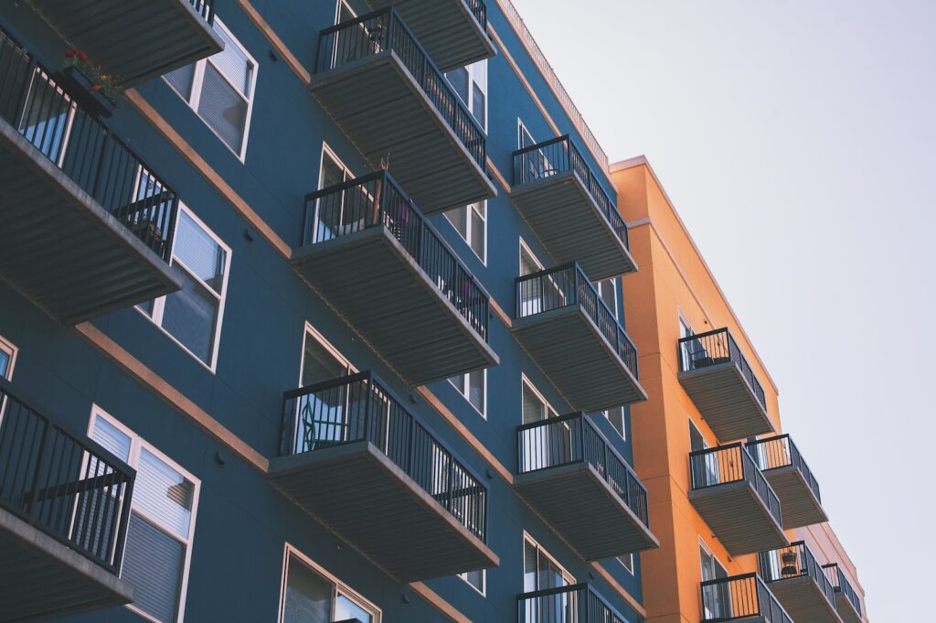 section 8 housing, low angle view of building