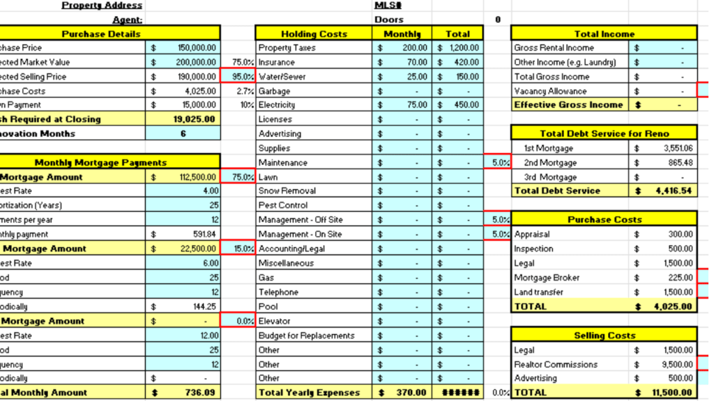 Fix and Flip Calculator